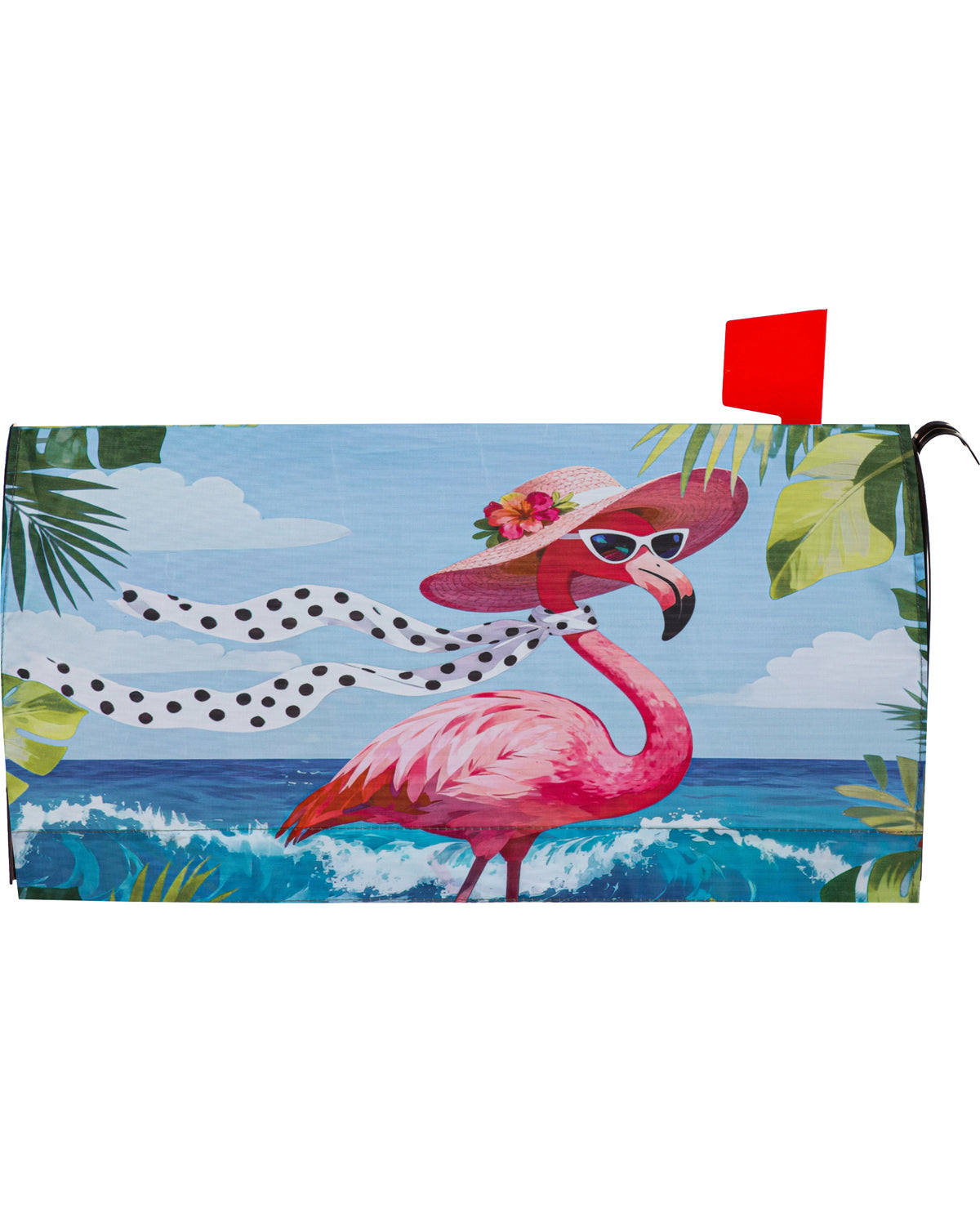 Hello Flamingo Mailbox Cover