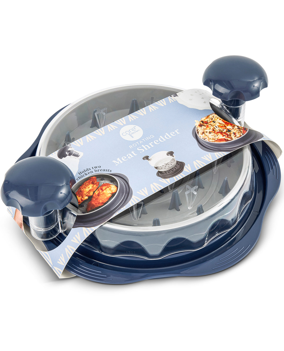 Rotating Meat Shredder with Built-In Tray