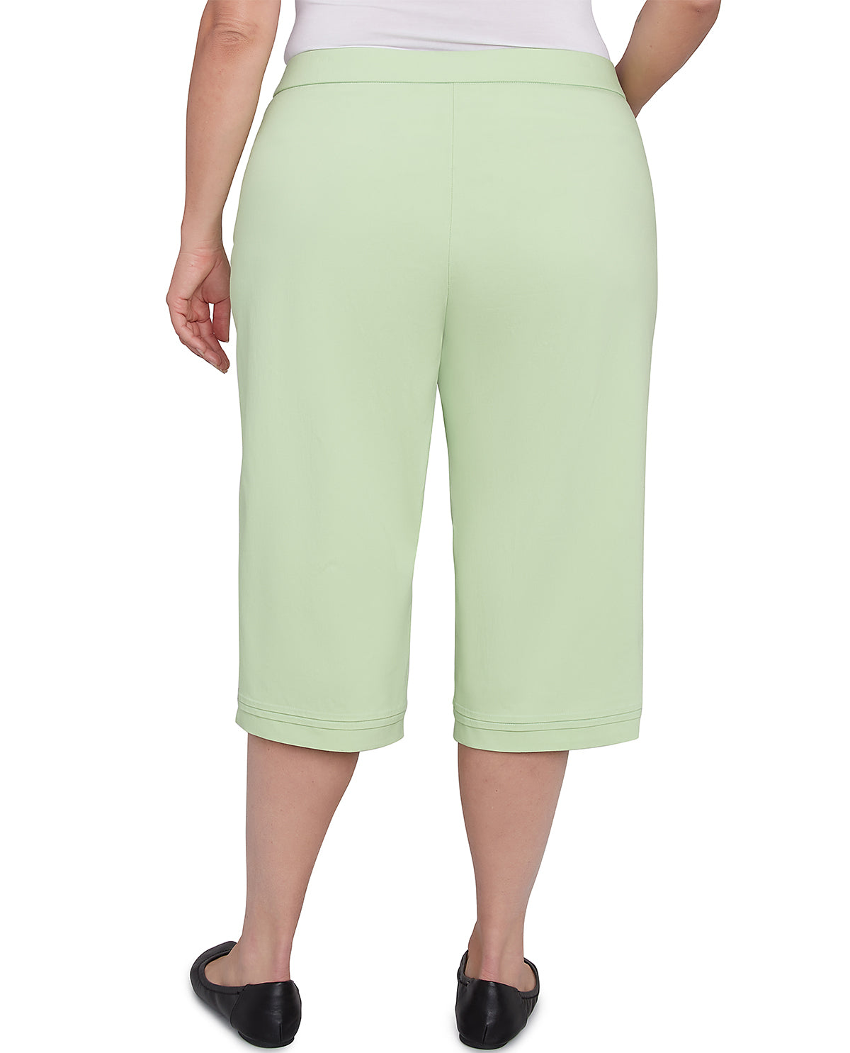 Alfred Dunner Parrot Cay Tummy Control Capri Palm Green
