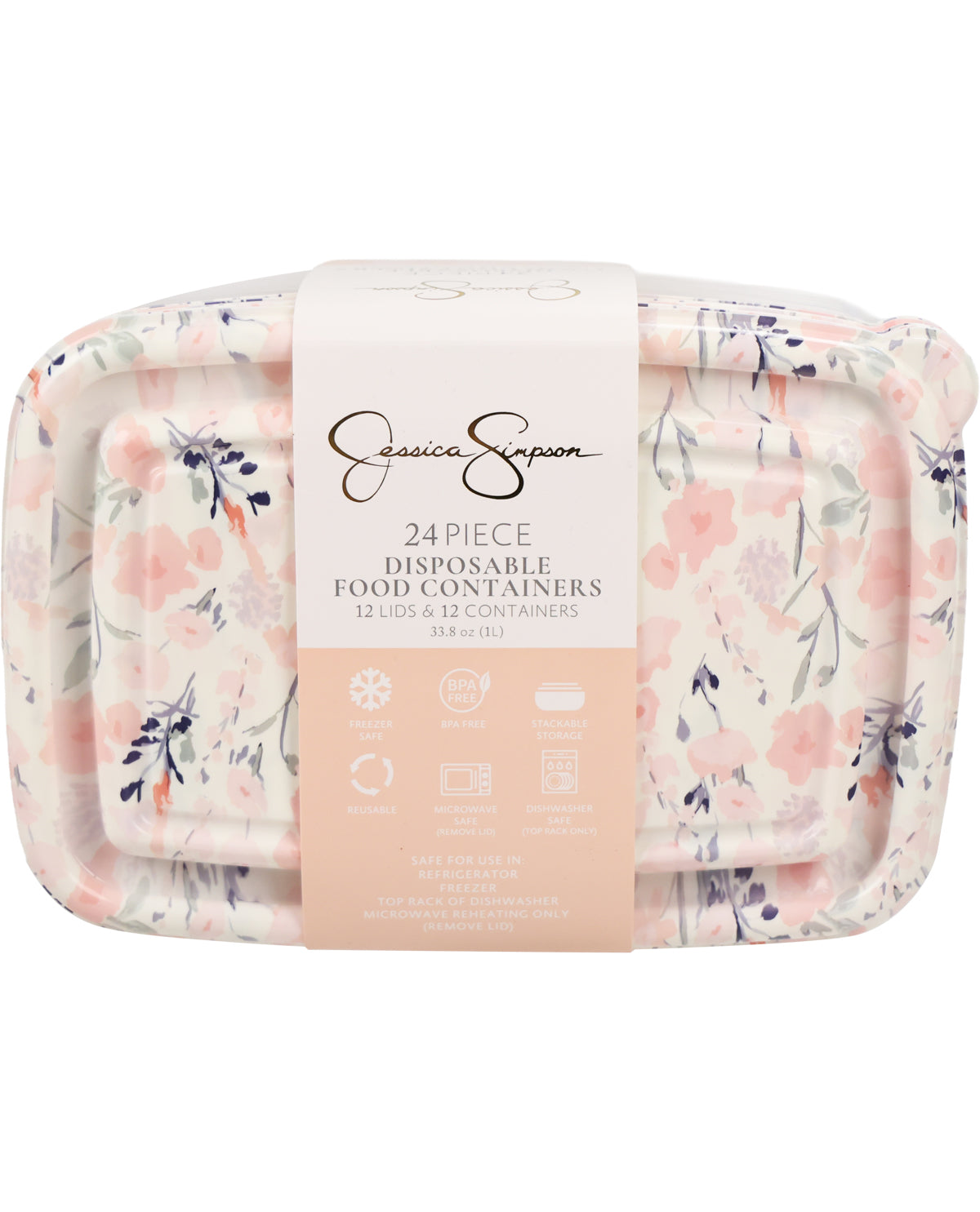 24pcs F/c-jessica Simpson Pink Floral