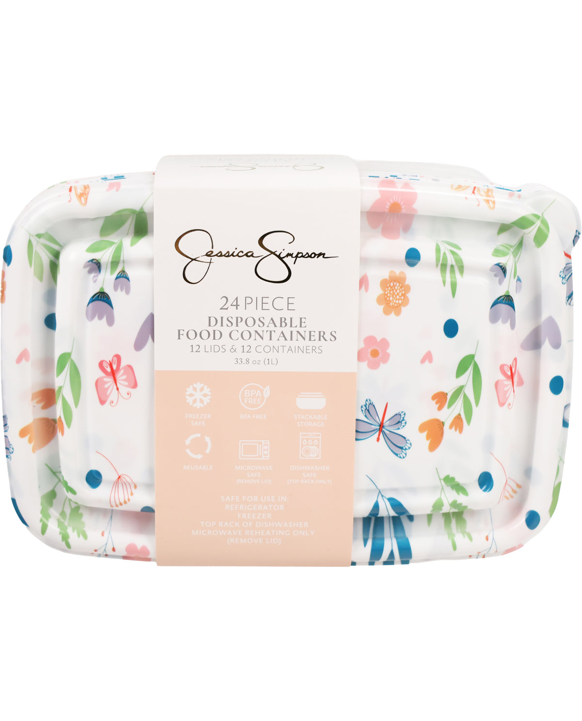 24pcs F/c-jessica Simpson Butterfly Floral