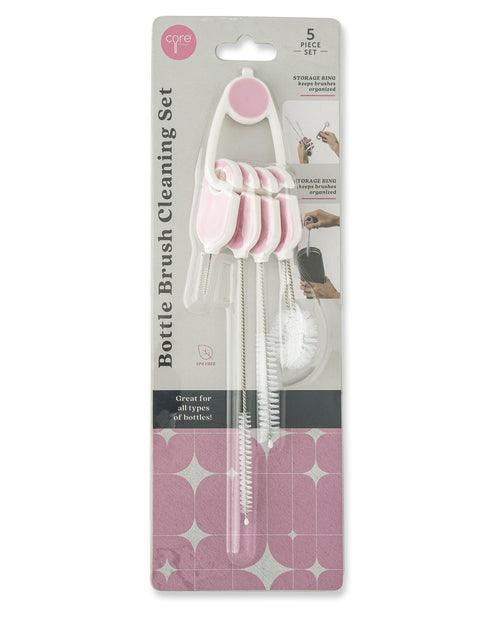 4pc Bottle Brush Cleaning Set - White/Lavender