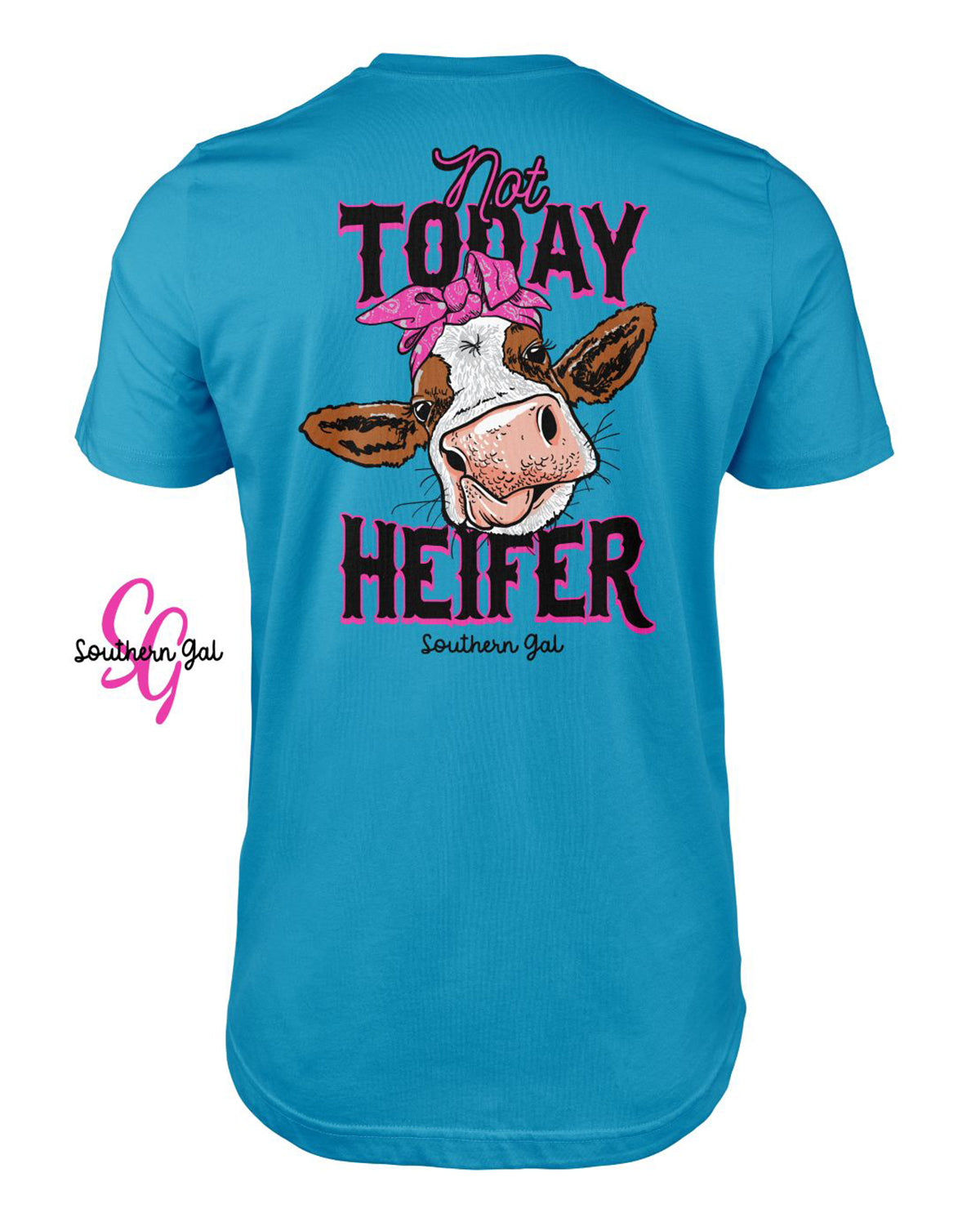Southern Gal Plus Not Today Heifer Short Sleeve Screen Tee