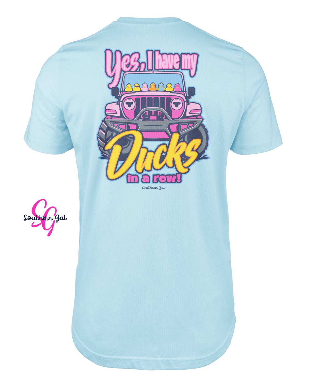 Southern Gal Plus Ducks in a Row Short Sleeve Screen Tee