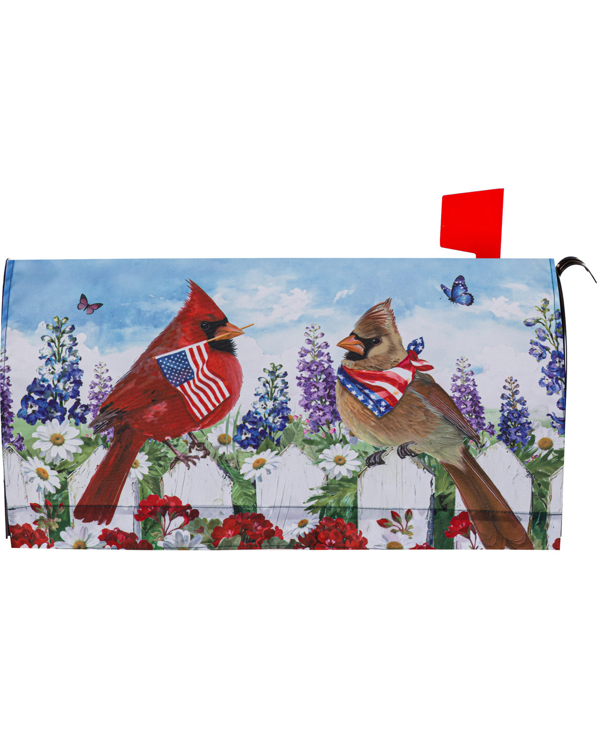 Patriotic Cardinal Mailbox Cover