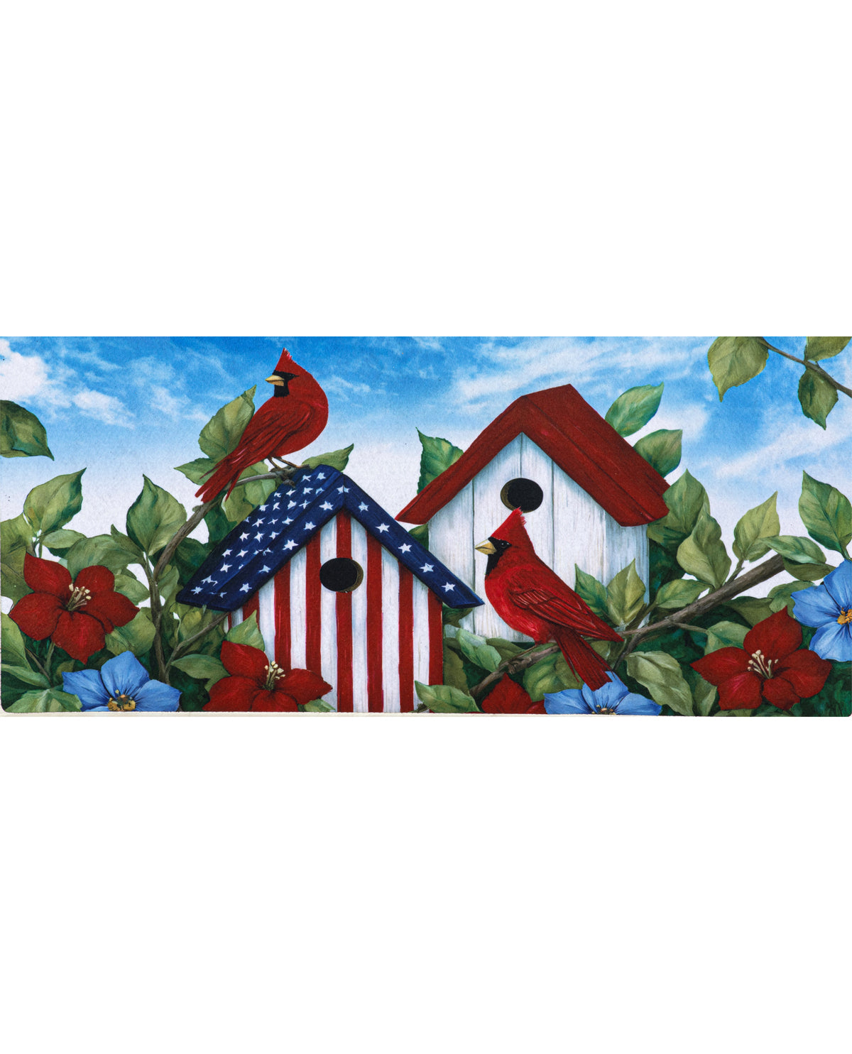 Patriotic Birdhouse Sassafras Switch Mat