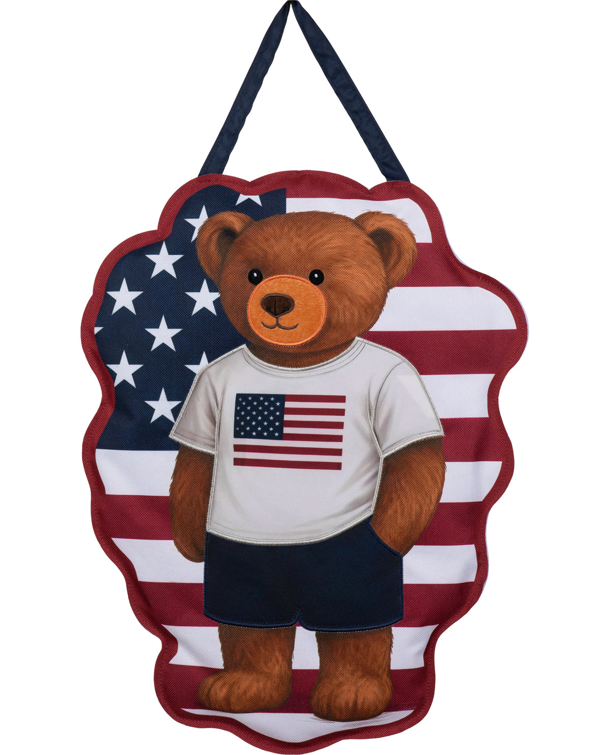 Teddy Bear Happy Birthday America Door Decor
