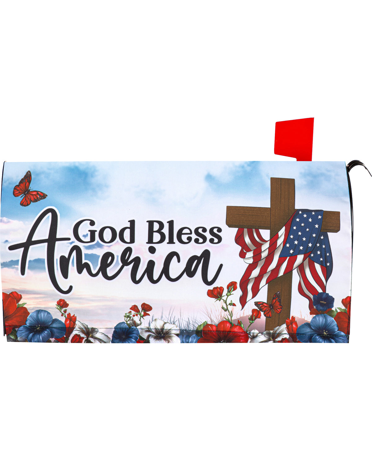 God Bless America Mailbox Cover