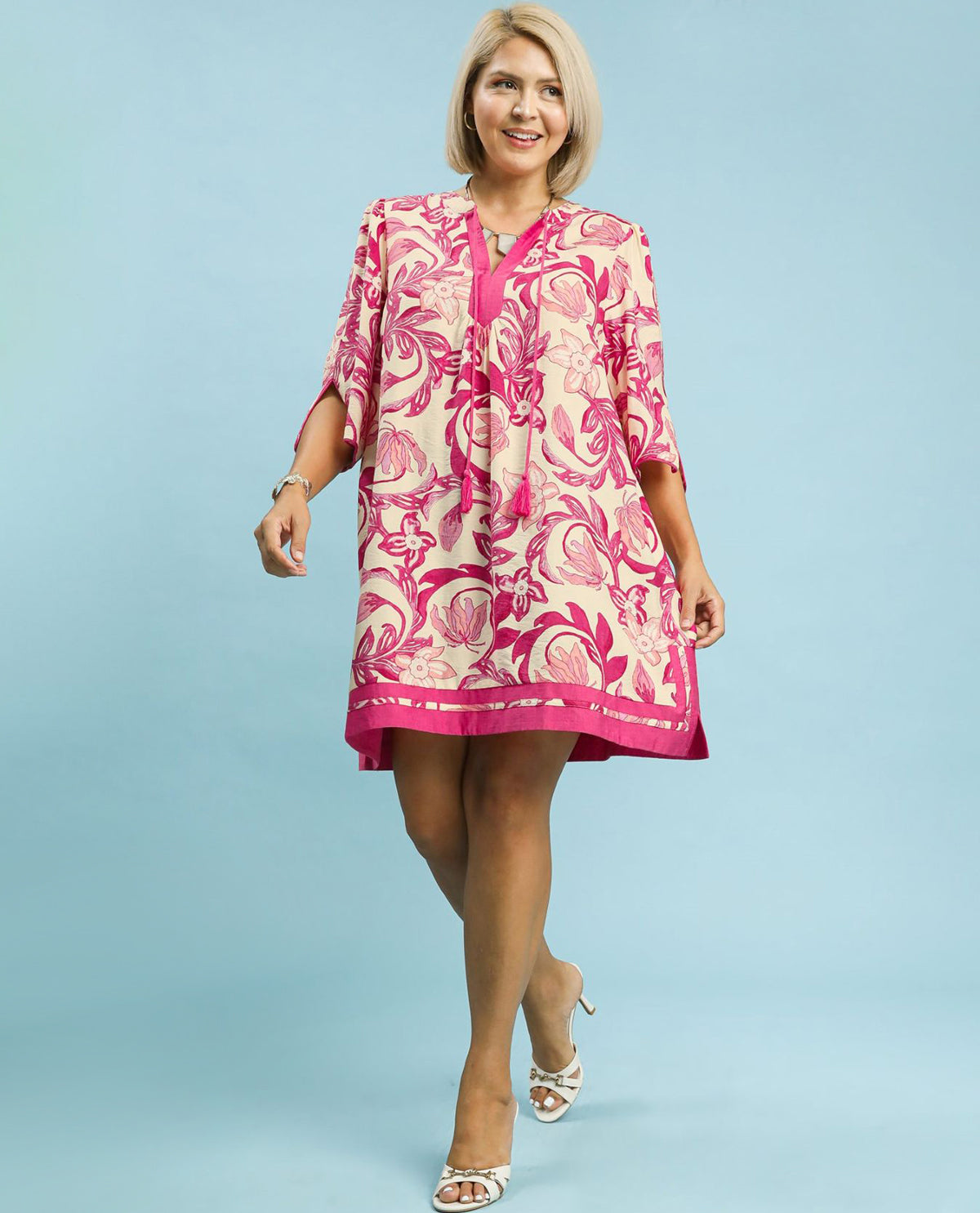 Umgee Plus Floral Print Dress