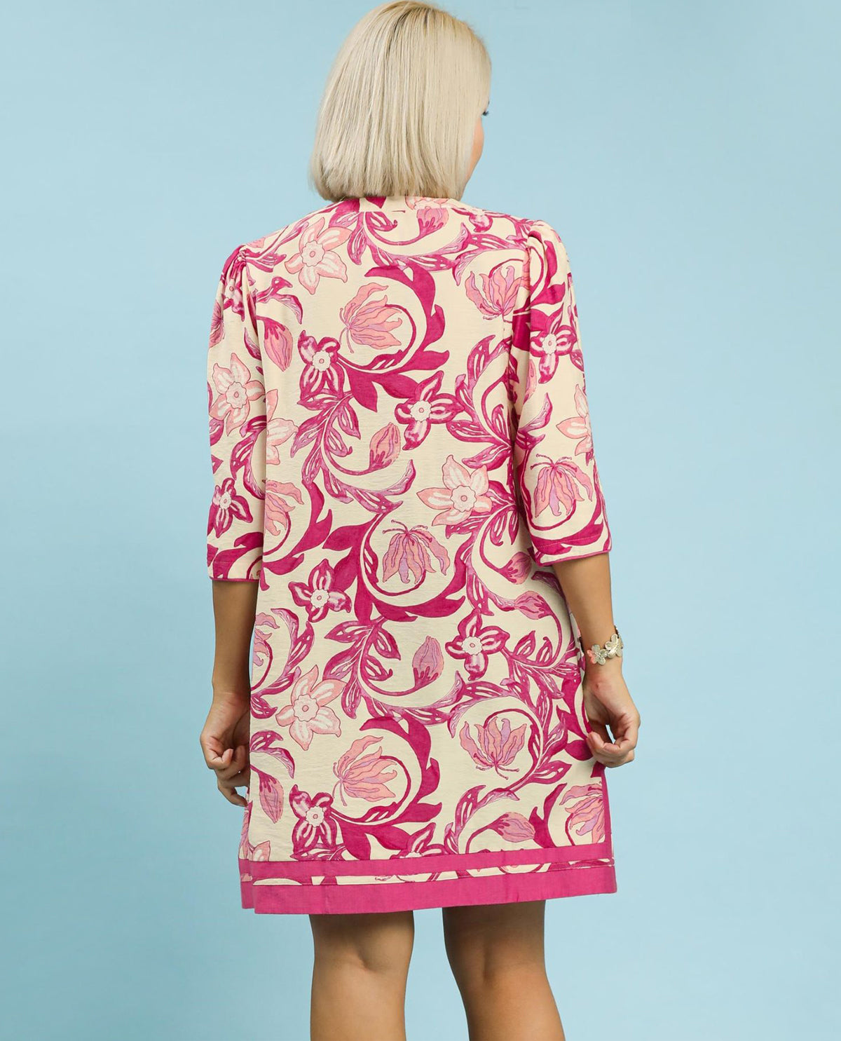 Umgee Plus Floral Print Dress