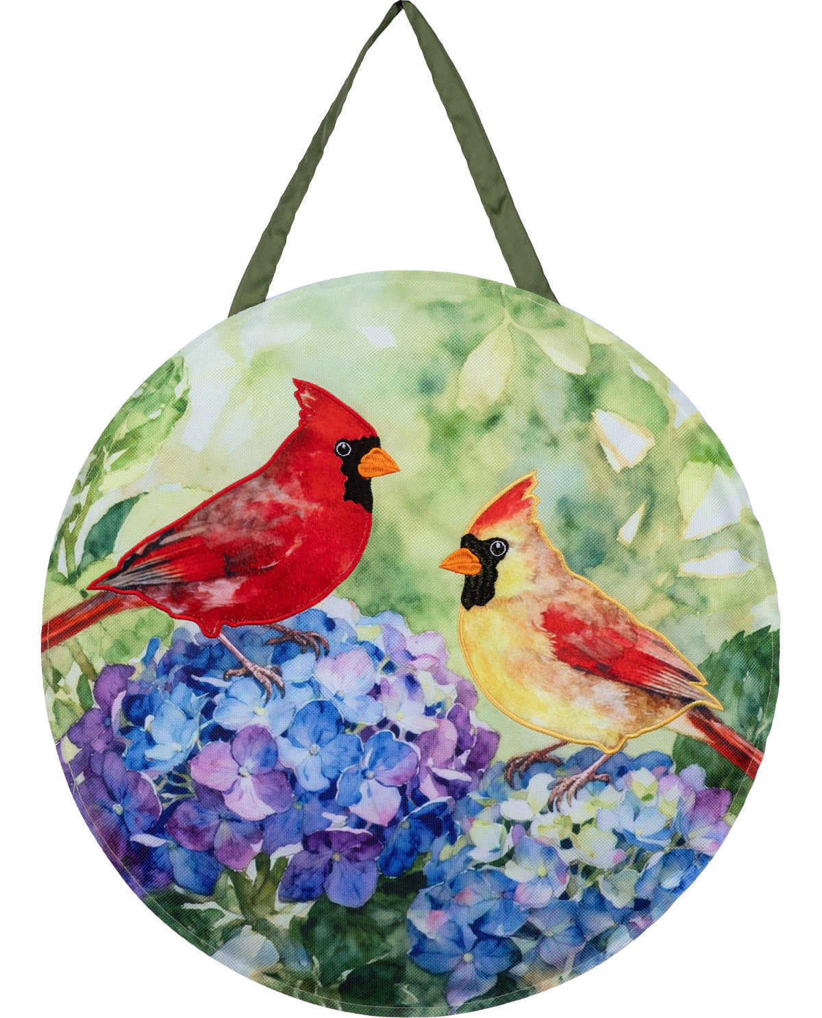 Hydrangea Cardinals Door Decor