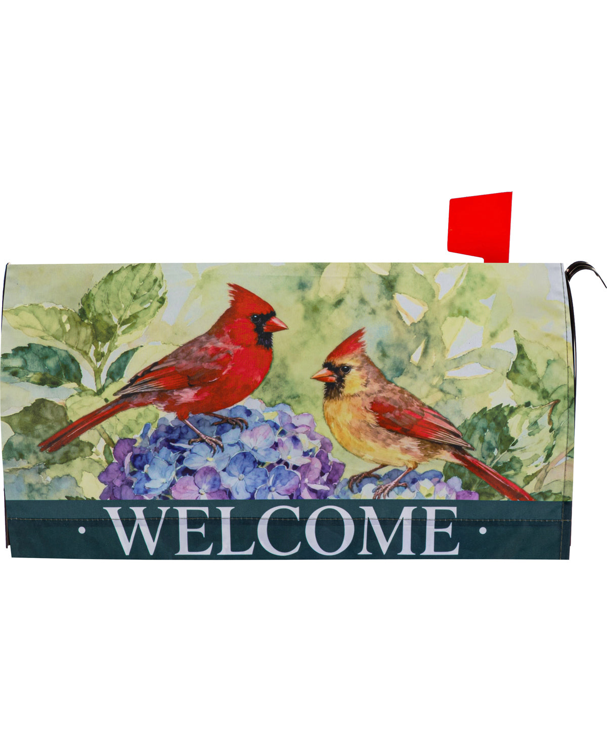 Hydrangea Cardinals Mailbox Cover