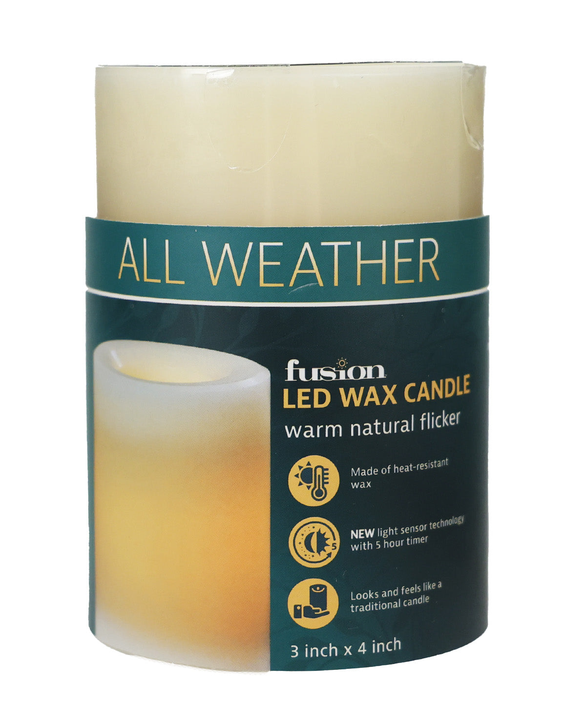 All Weather Led Wax 3x4" Candle