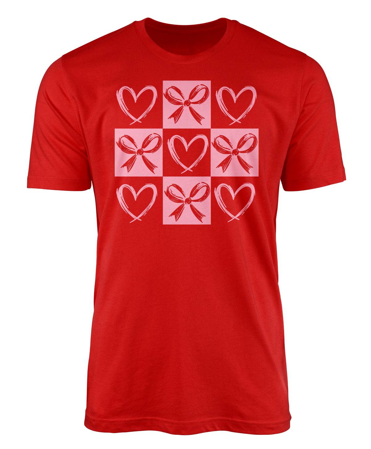 Southern Gal Plus Hearts Bows Short Sleeve Screen Tee