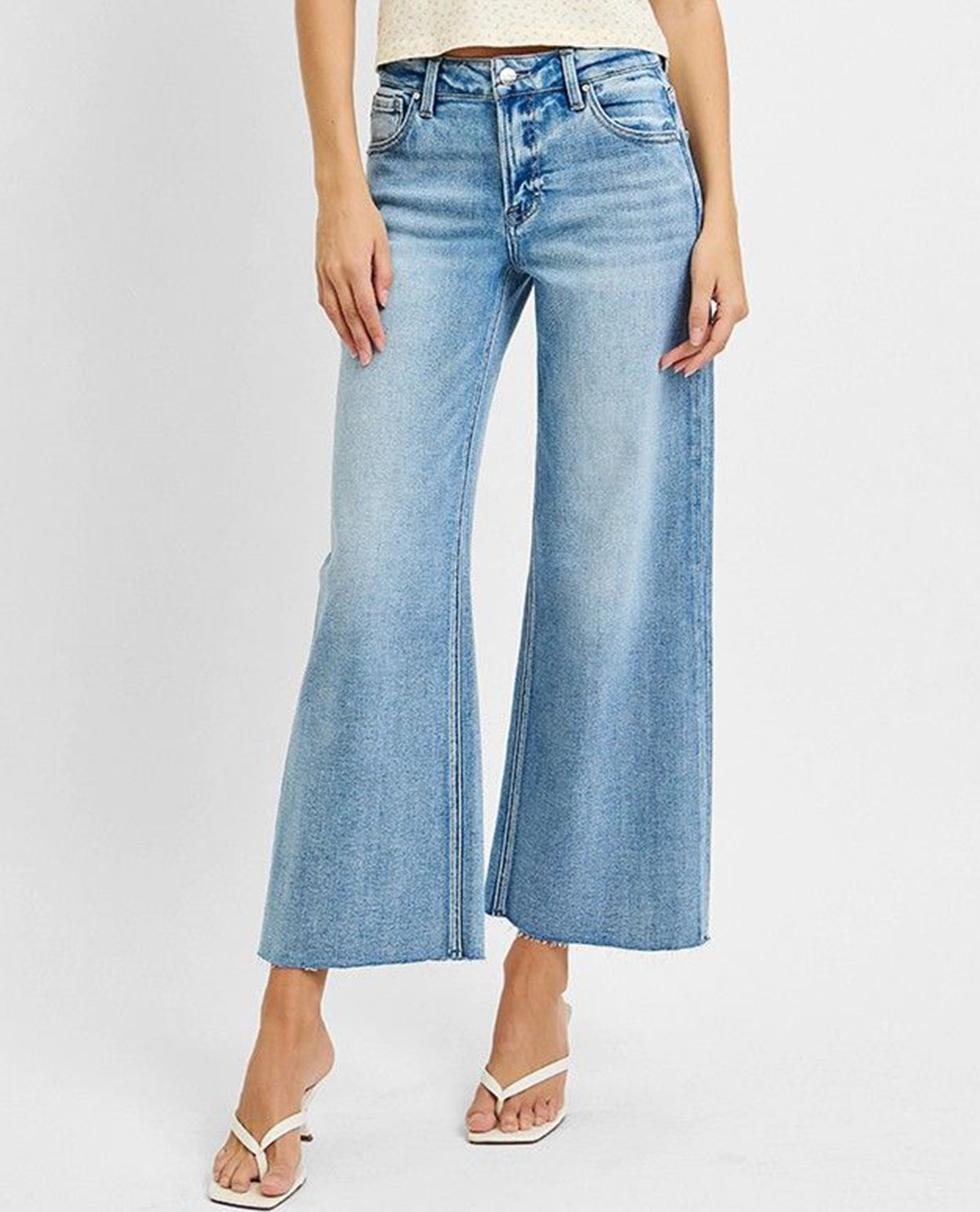 Risen Wide Leg Jeans Light