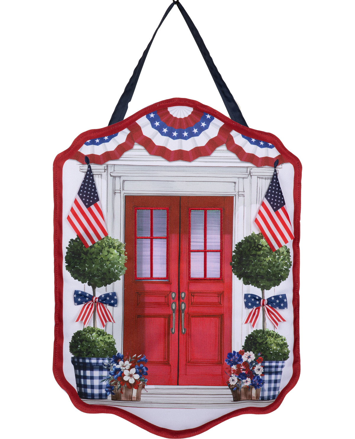 Patriotic Red Door Decor