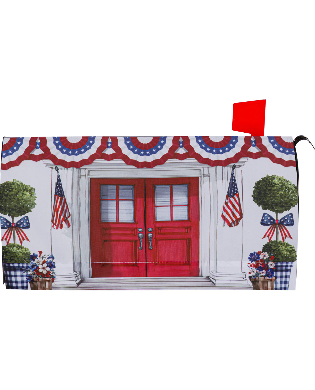 Patriotic Red Door Mailbox cover