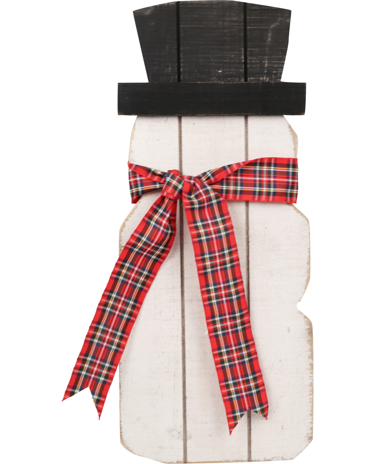 Standing Wood Snowman Slat - Small