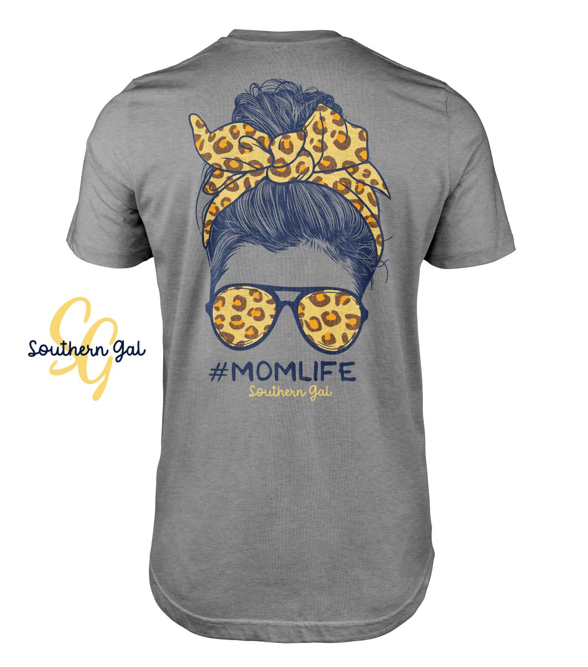 Southern Gal Plus Hashtag Mom Life Short Sleeve Screen Tee