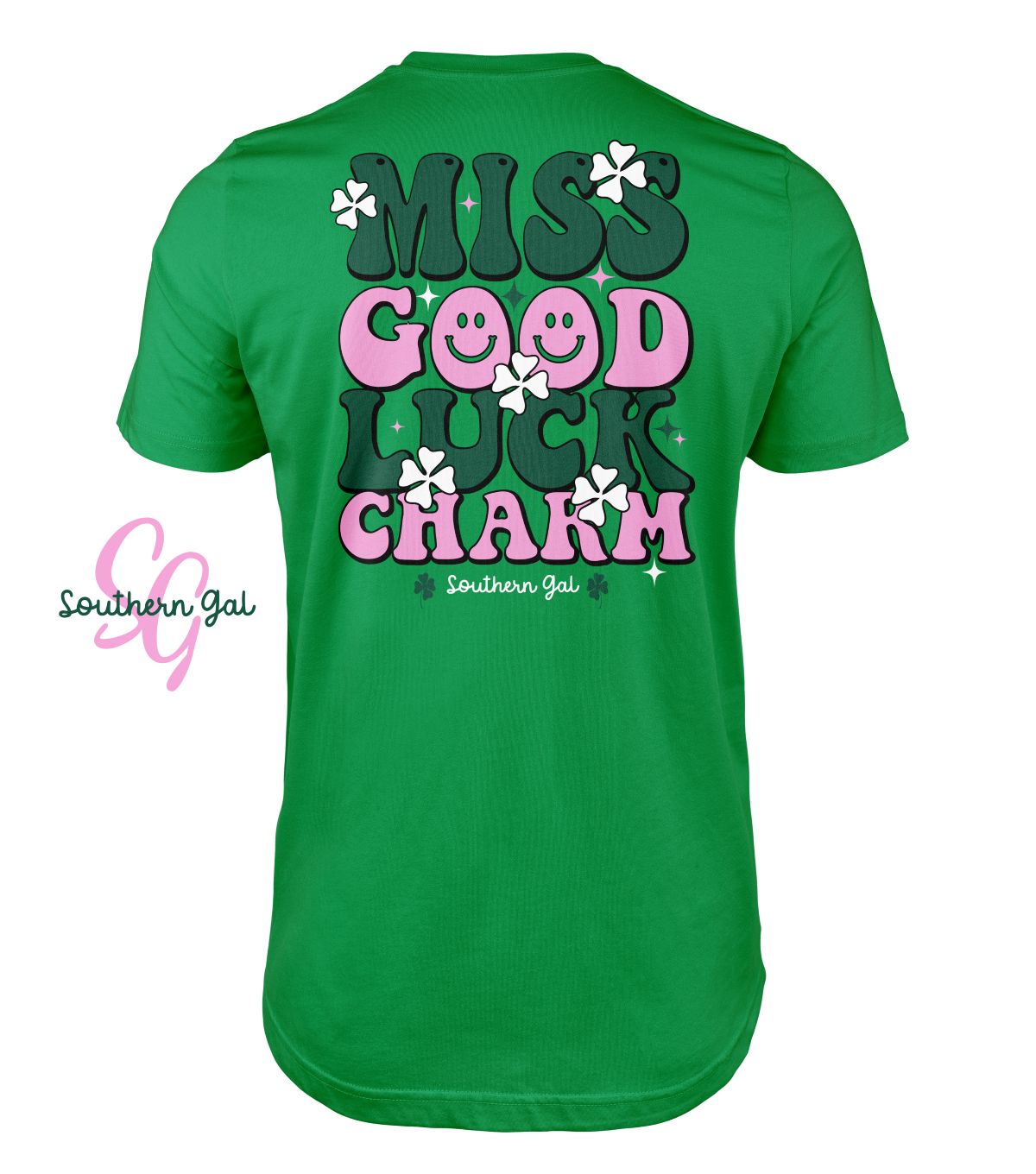 Southern Gal Plus Miss Luck Short Sleeve Screen Tee