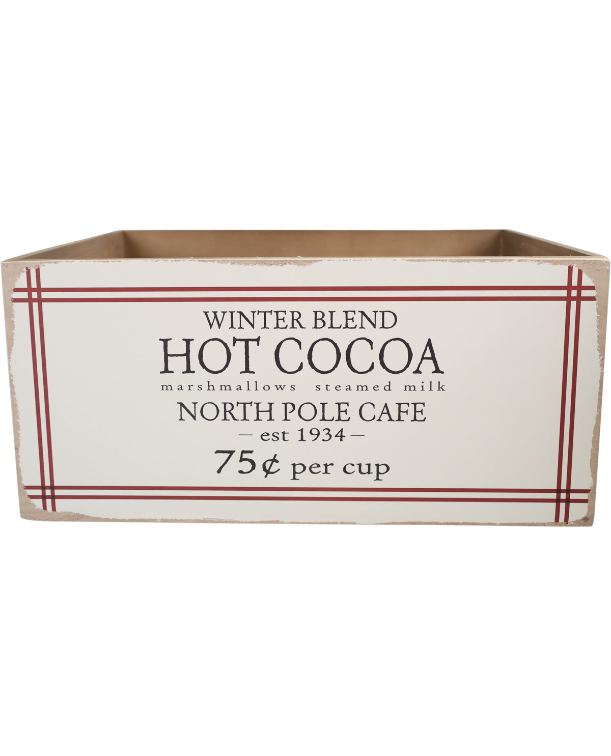 Holidays Large Wood Crate