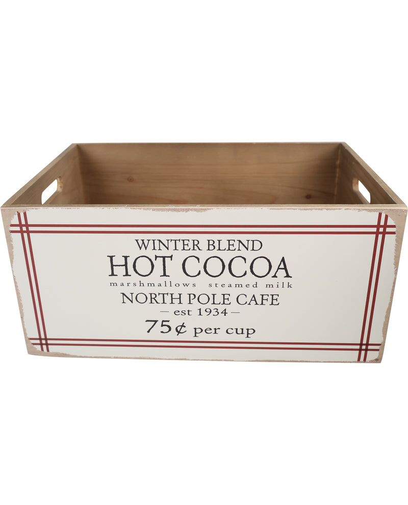 Holidays Large Wood Crate