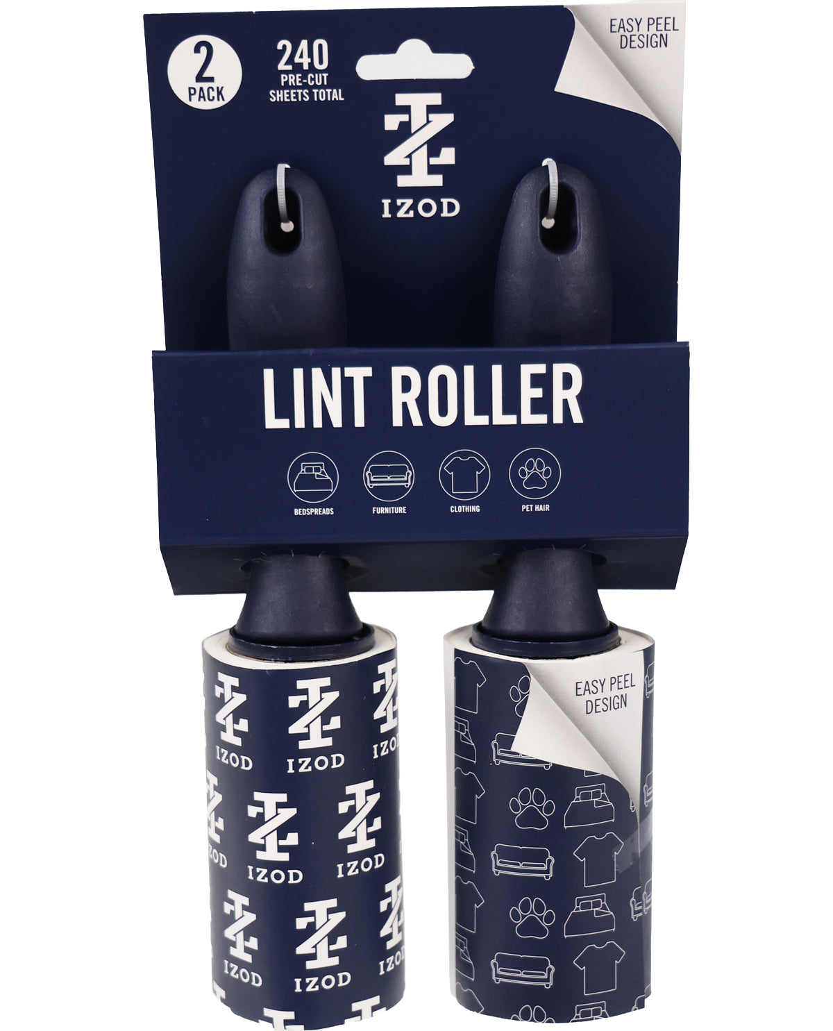 Set Of 2 Lint Rollers-240 Sheets-Navy