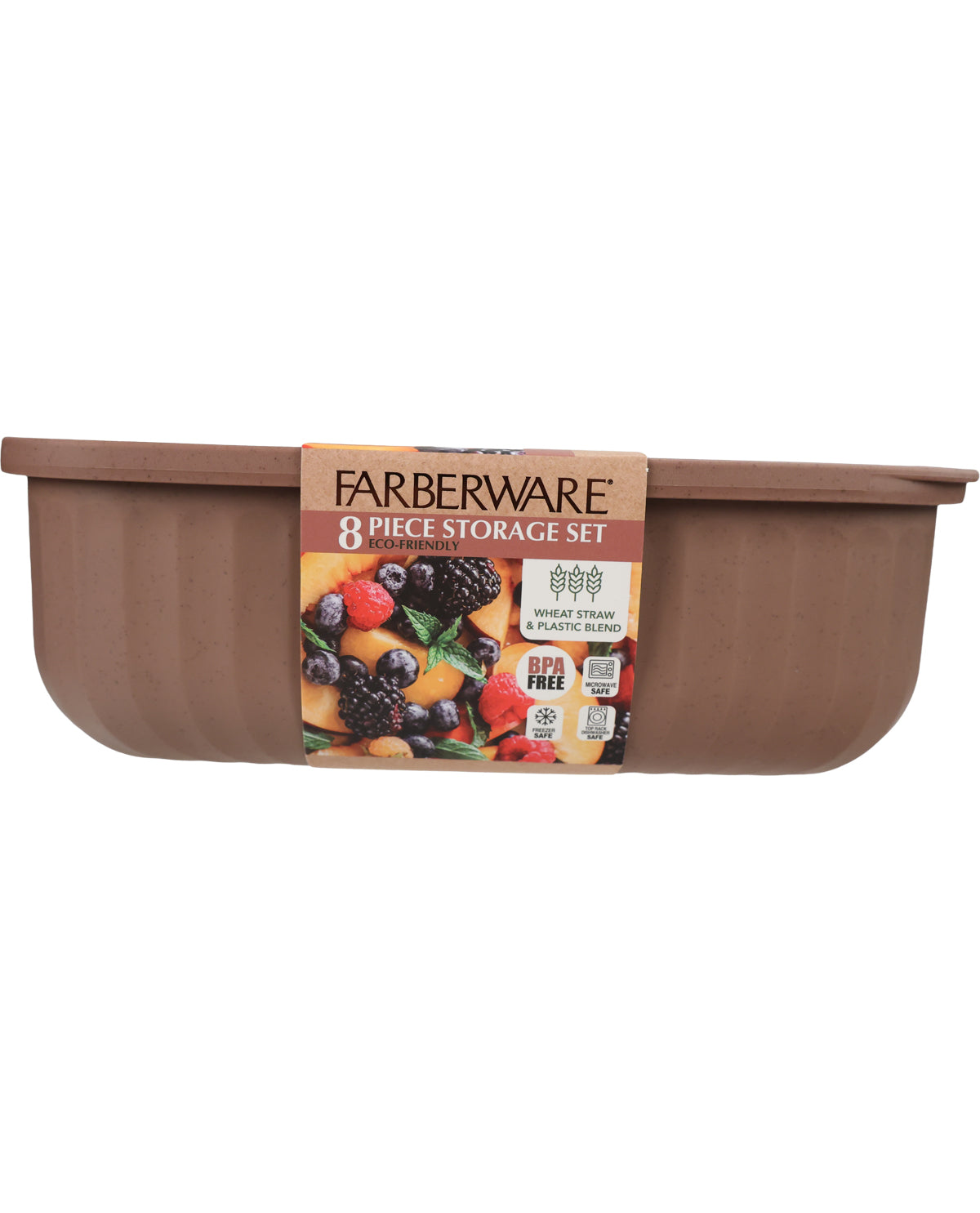 Farberware 8 Piece Wheat Straw Rectangle Storage Set