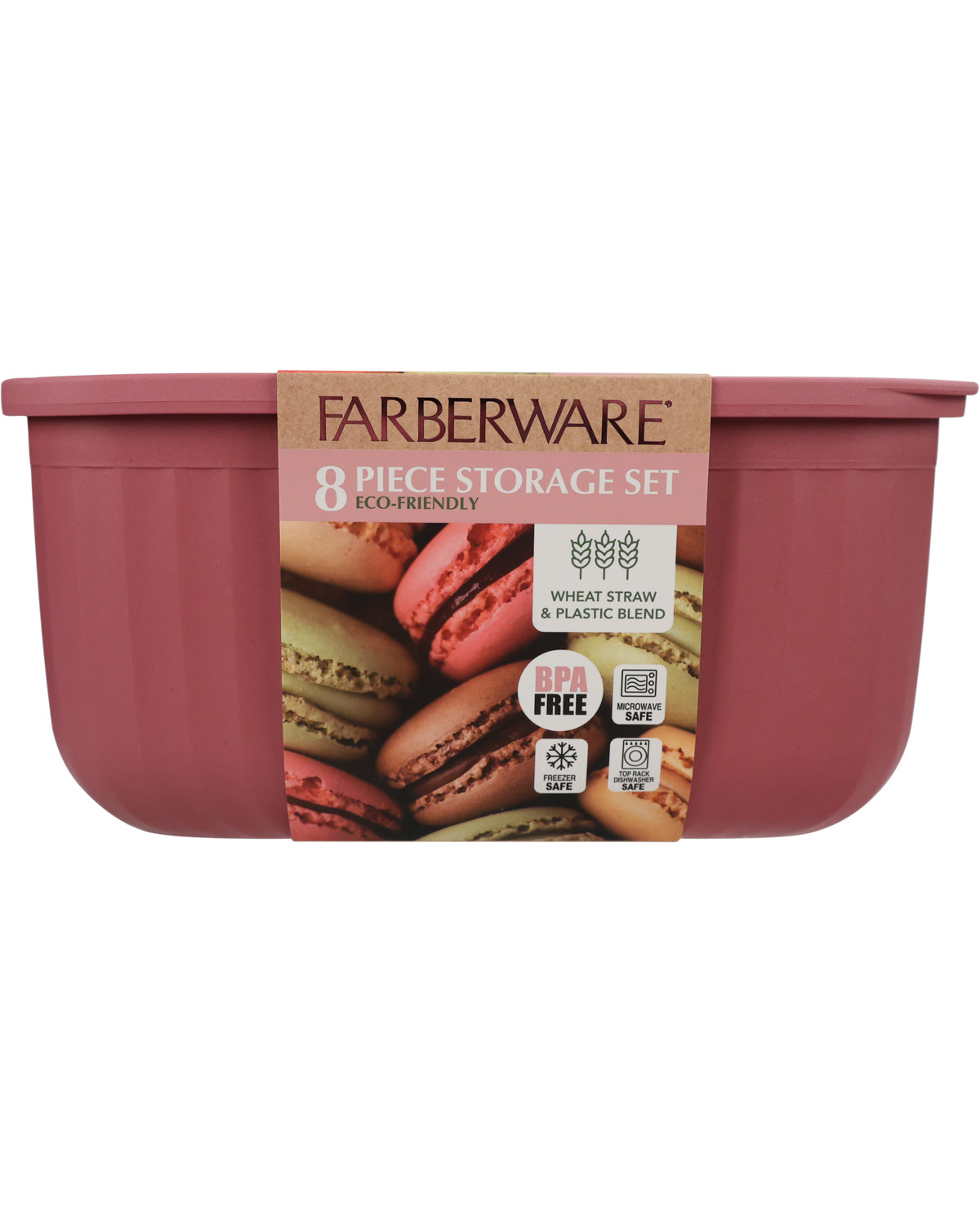Farberware 8 Piece Wheat Straw Rectangle Storage Set