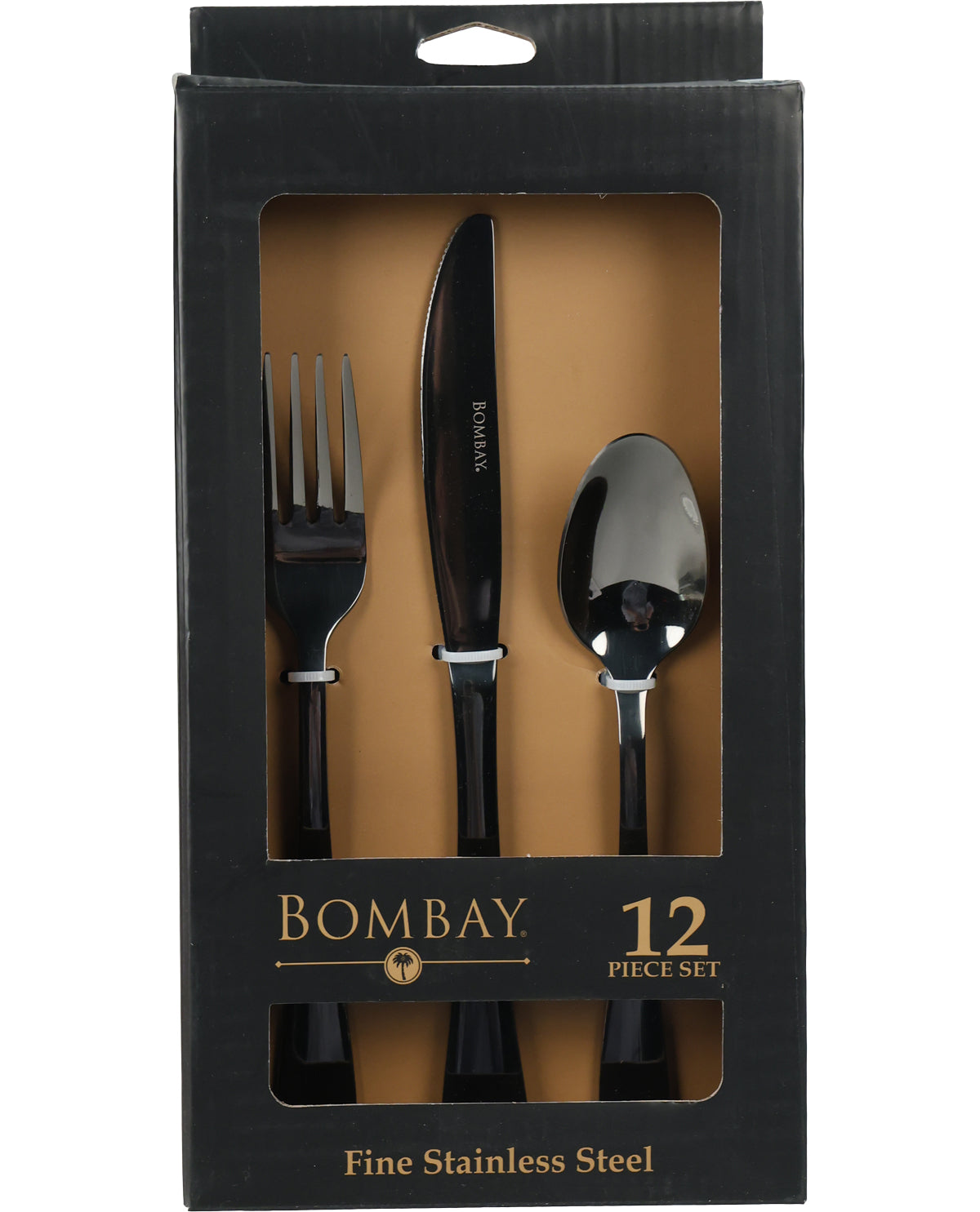 Black 12 Piece Set 3 Piece Setting Serves 4