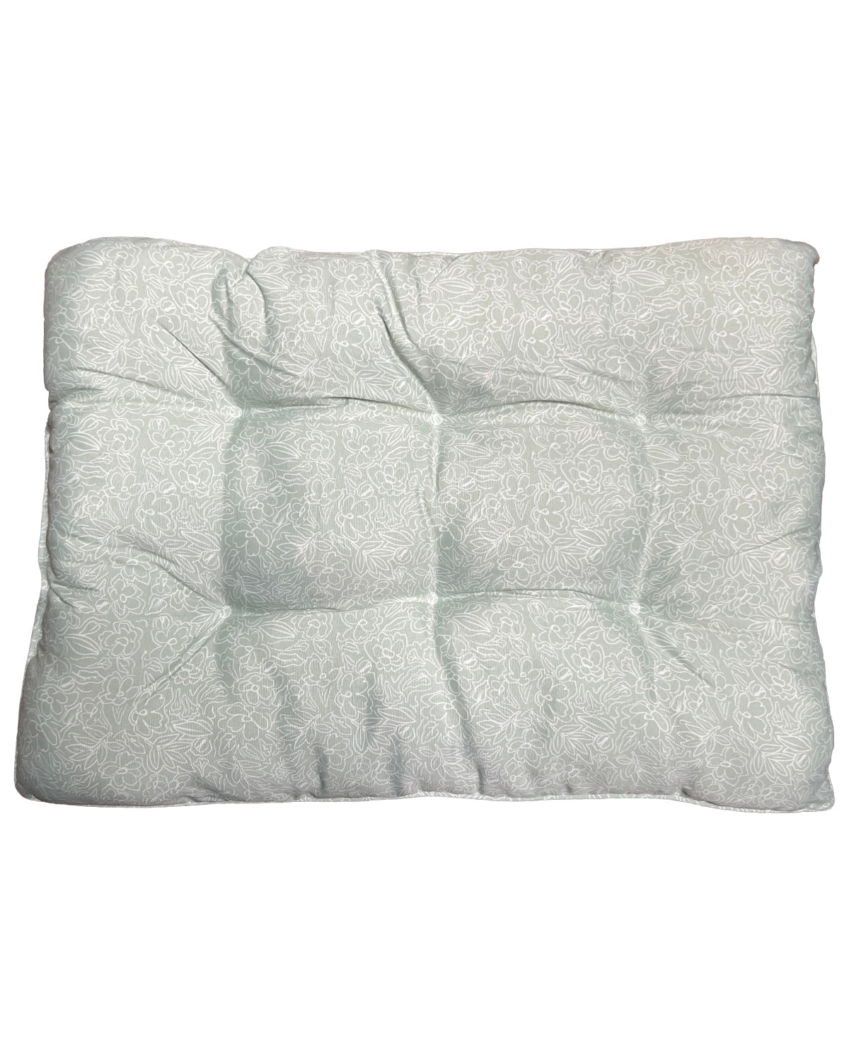Gray textured pillow on a white background
