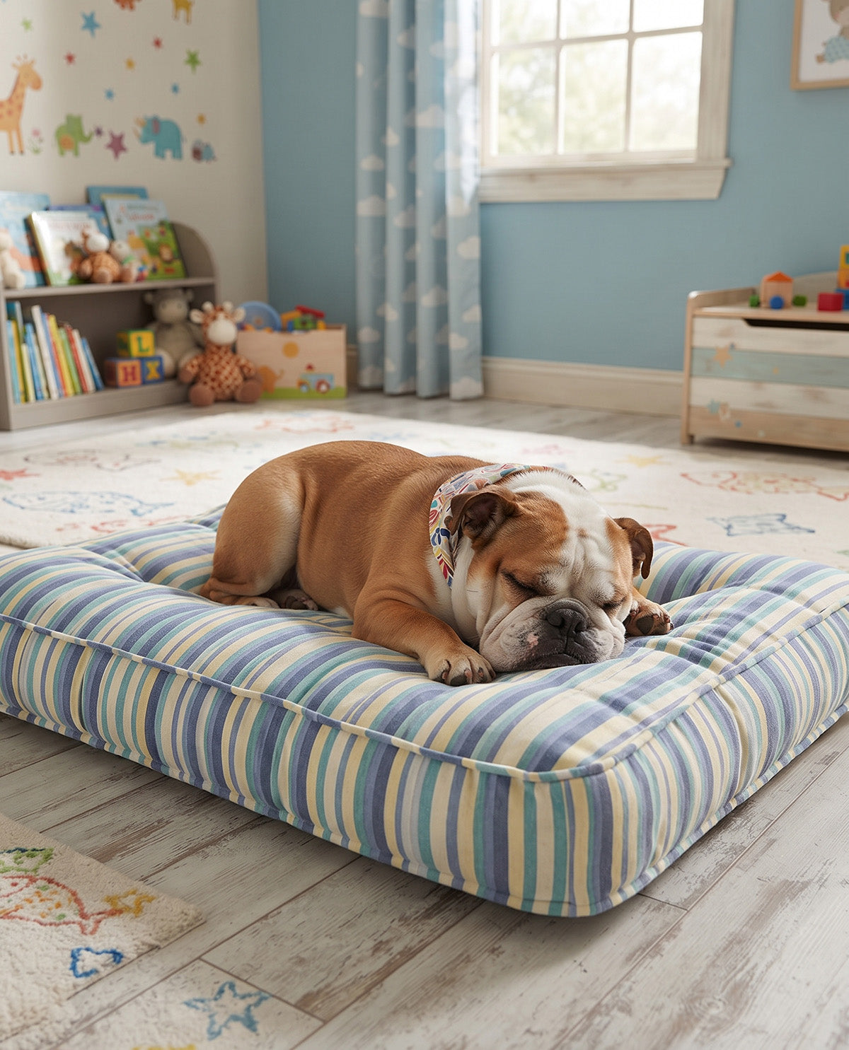 Pet Bed 30x40 Coastal Stripe