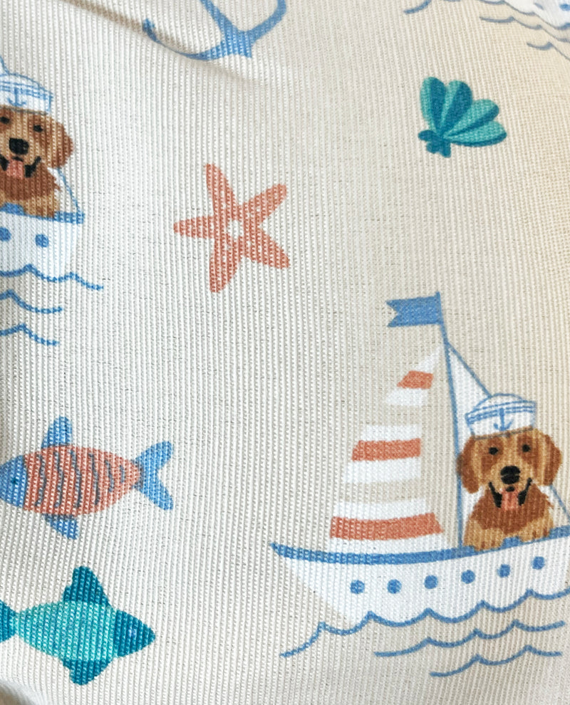 Nautical Sail Pup Pet Bed 27x36