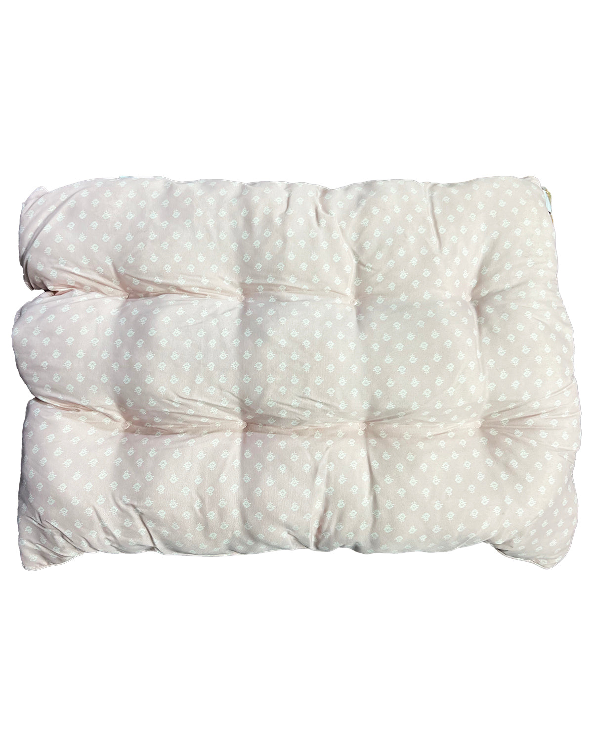 Block Floral Pet Bed 27x36 Peach