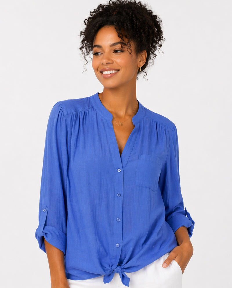 Zac & Rachel Solid Slub Top