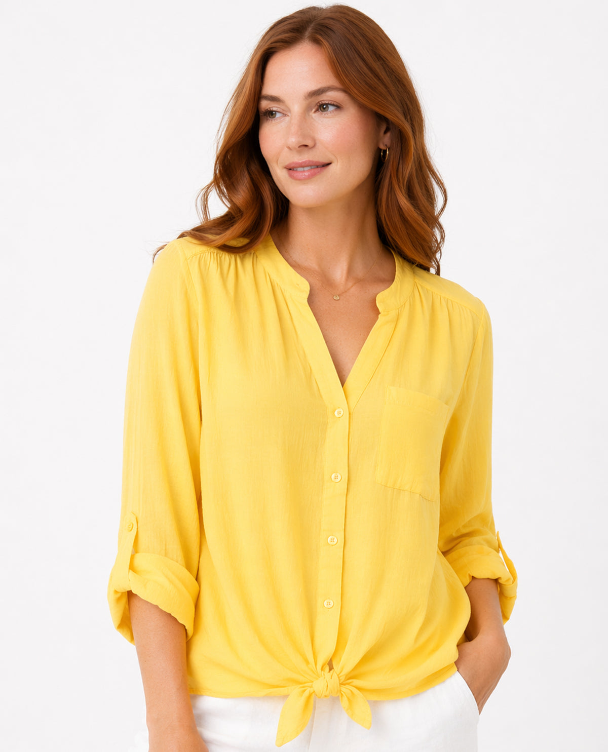 Zac & Rachel Solid Slub Top