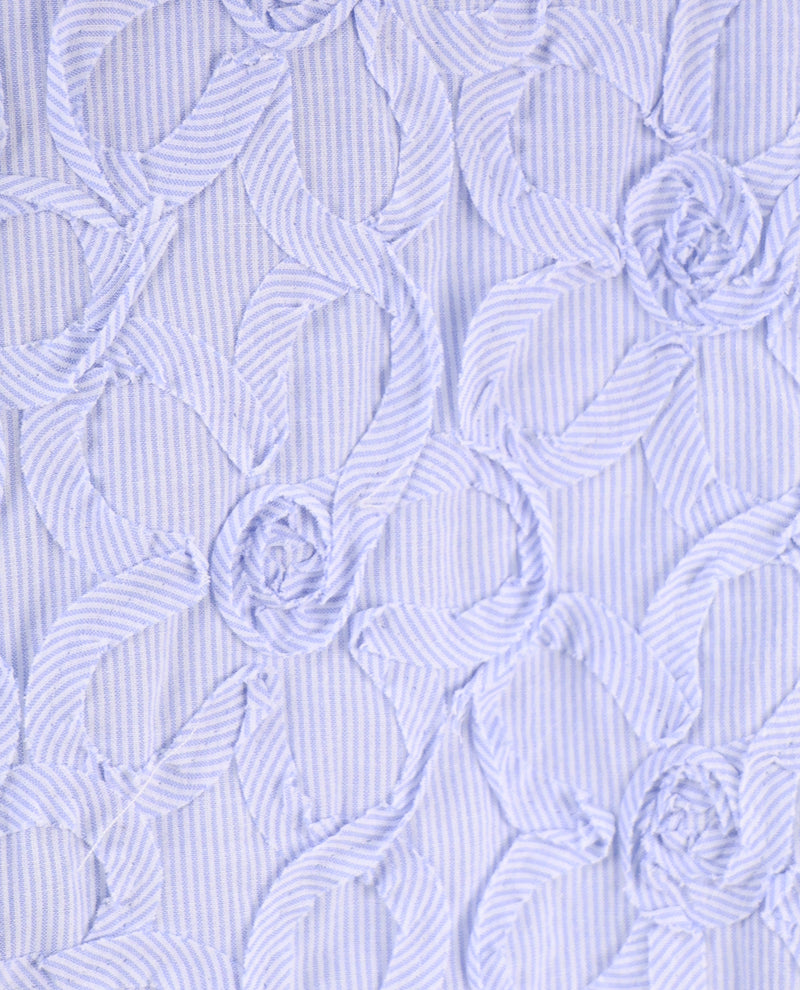 Zac & Rachel Floral Soutache Top Blue/White