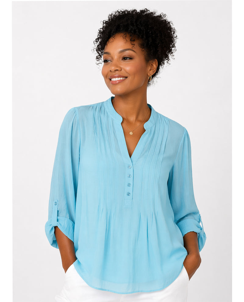 Zac & Rachel Solid Slub Top