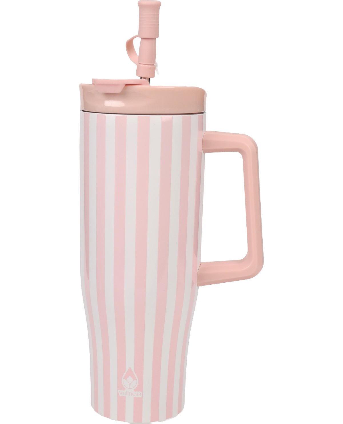 40 Ounce Pink Cabana Tumbler With Handle