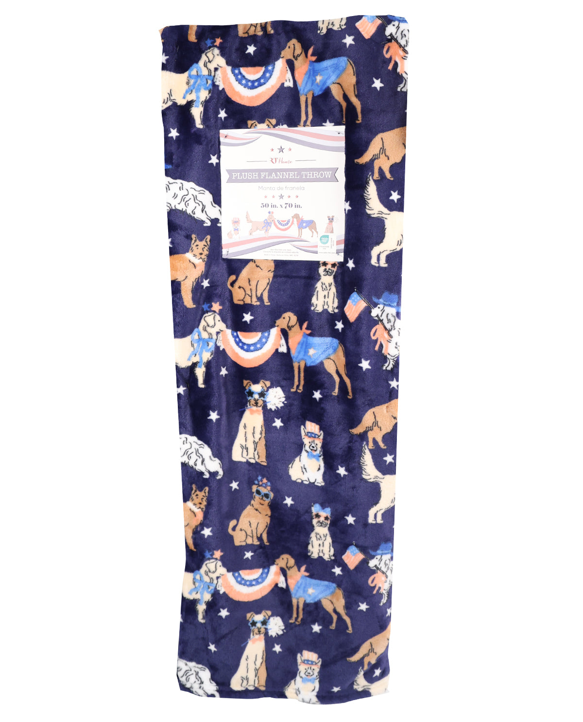 Americana Dogs 50x70 Throw