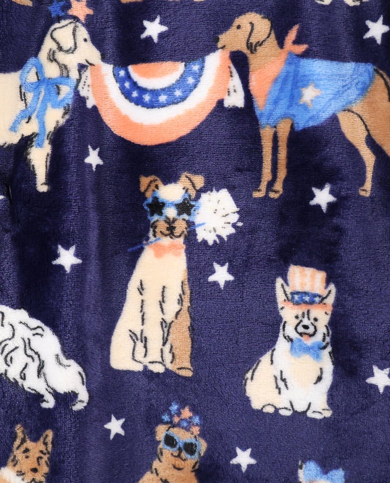 Americana Dogs 50x70 Throw
