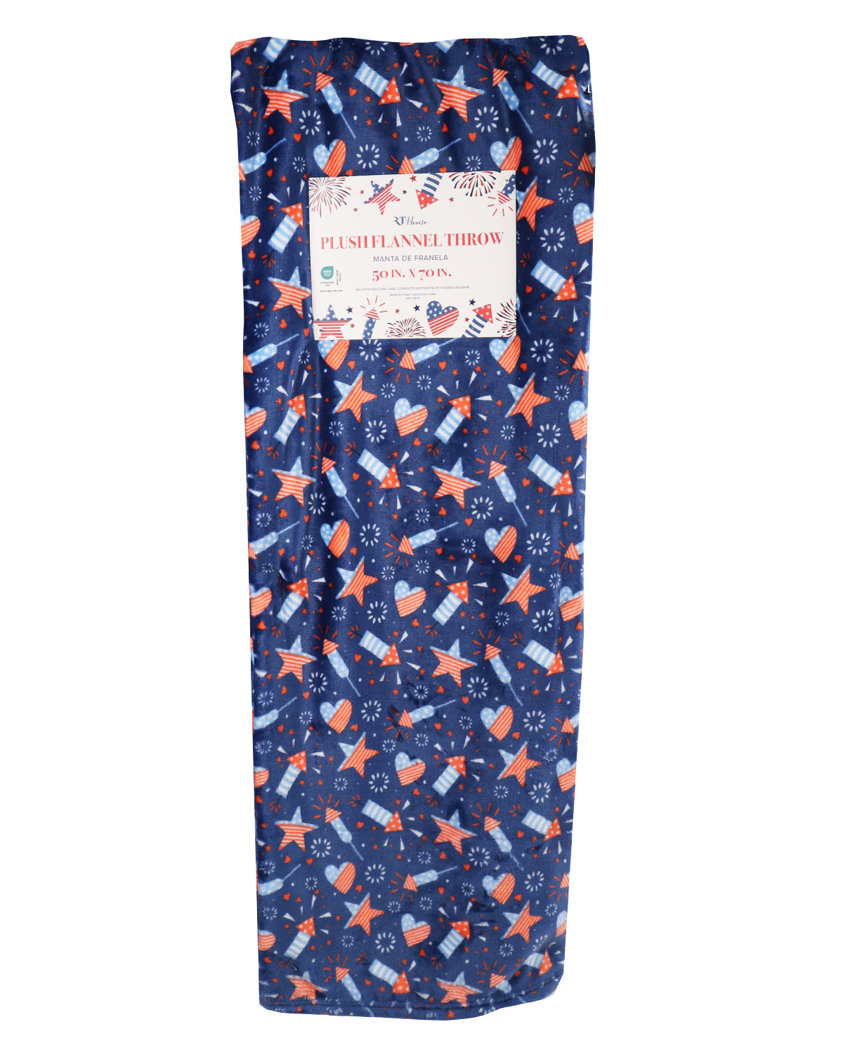 Red. White & Boom 50x70 Printed Throw