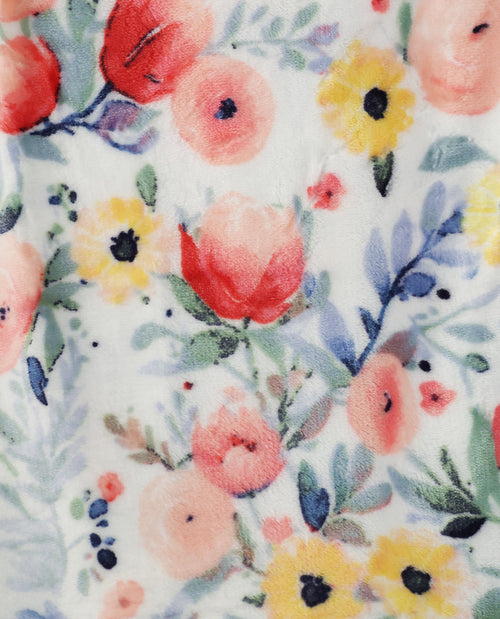 Spring Floral 50x70" Plush Throw