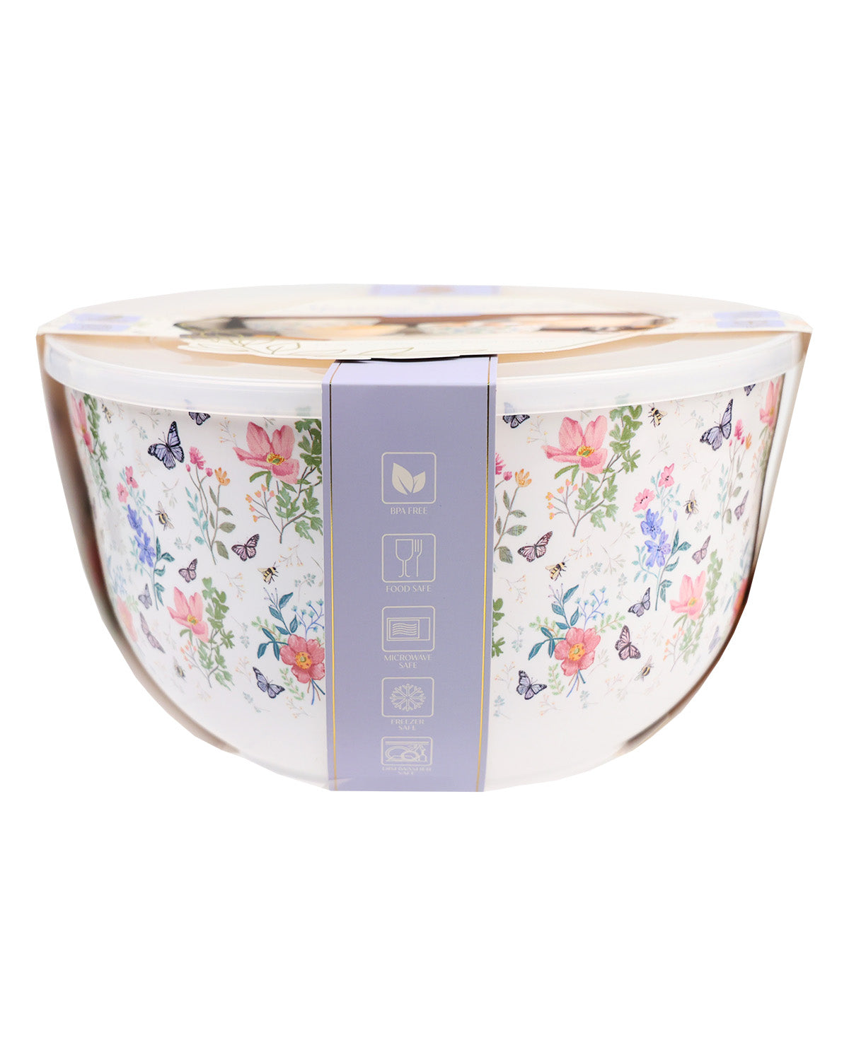 4 Piece Print Bowl Set Pearl/Blush