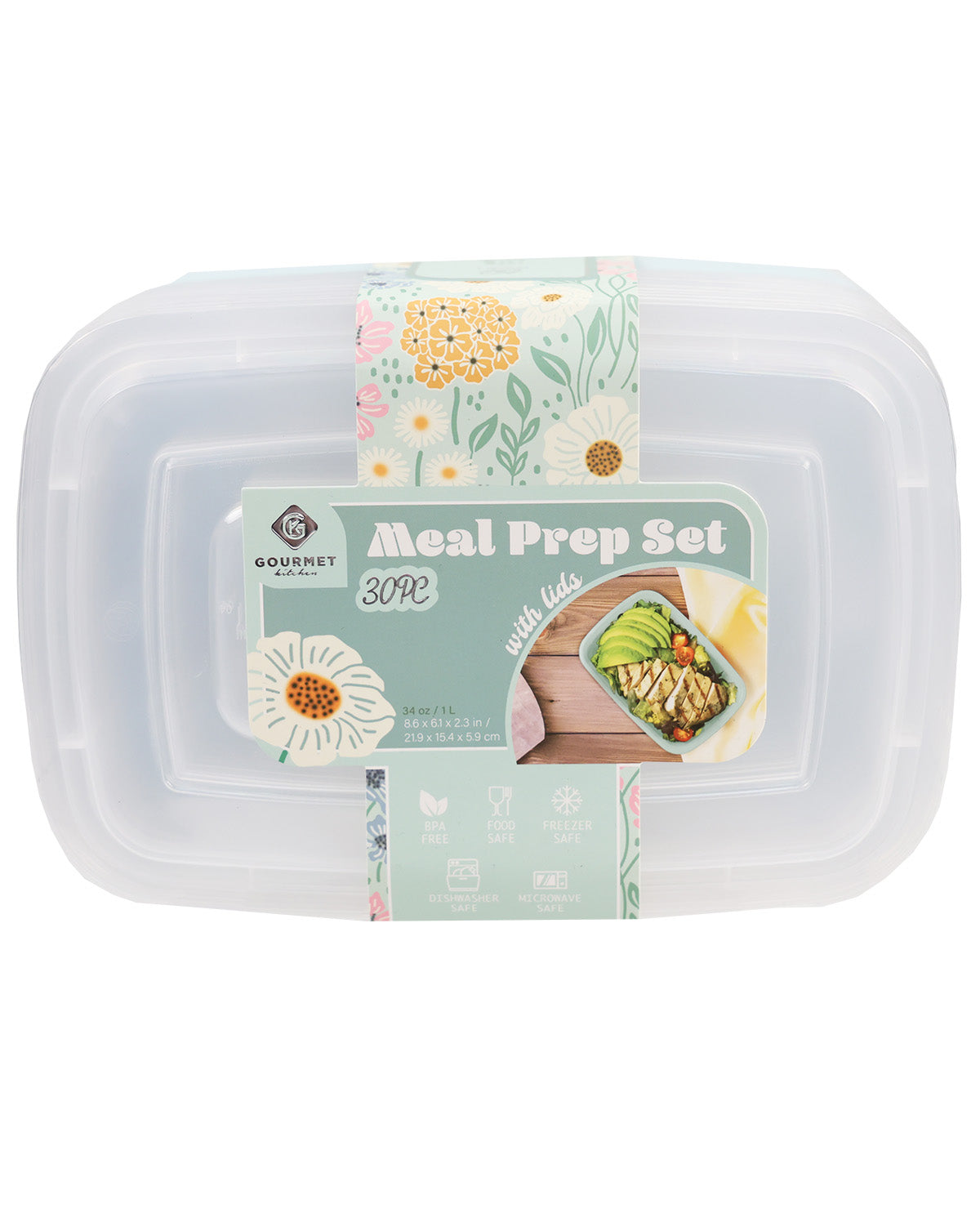 30-Piece Wan Blue Meal Prep Set