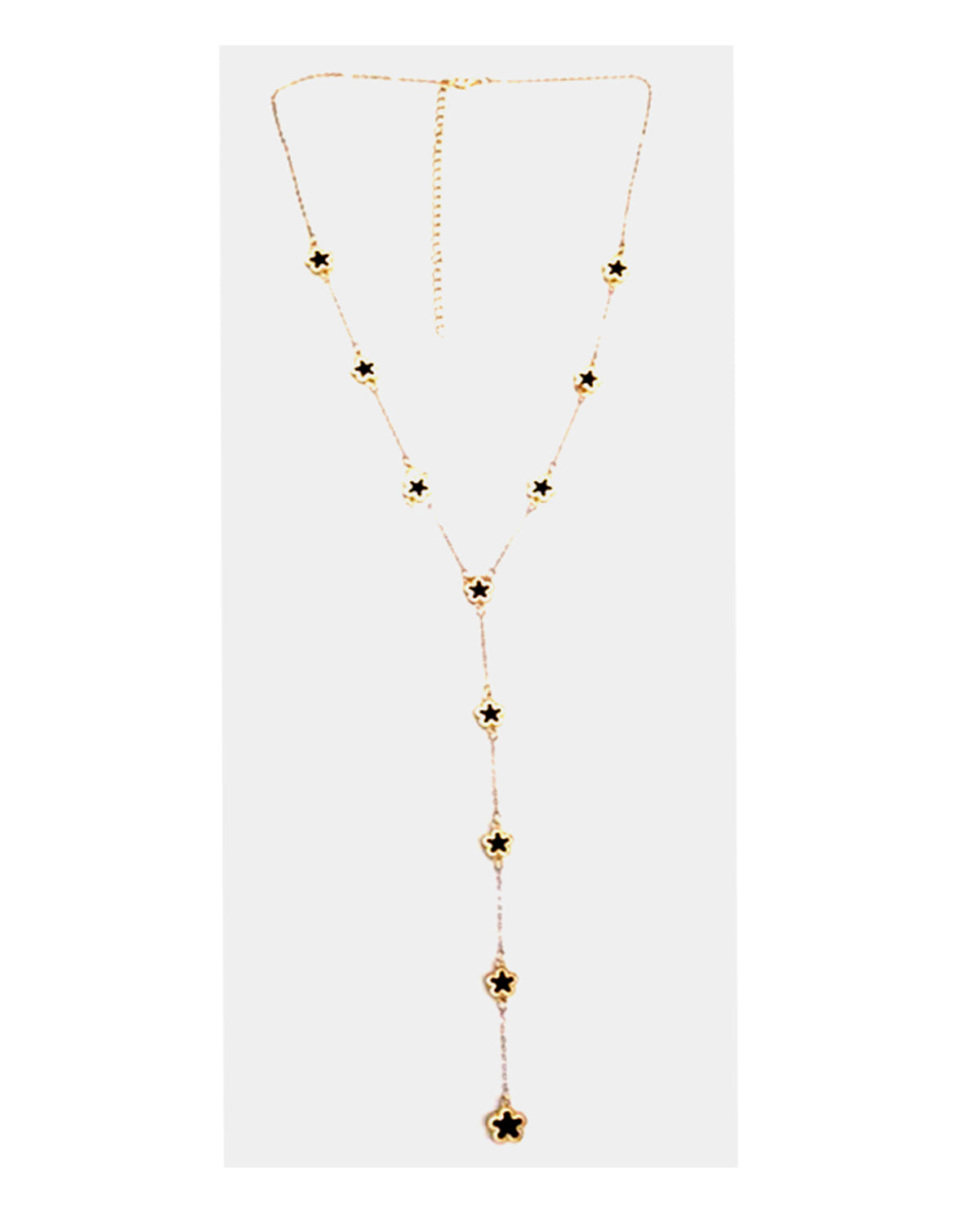 Lucky Clovers Y Necklace Gold