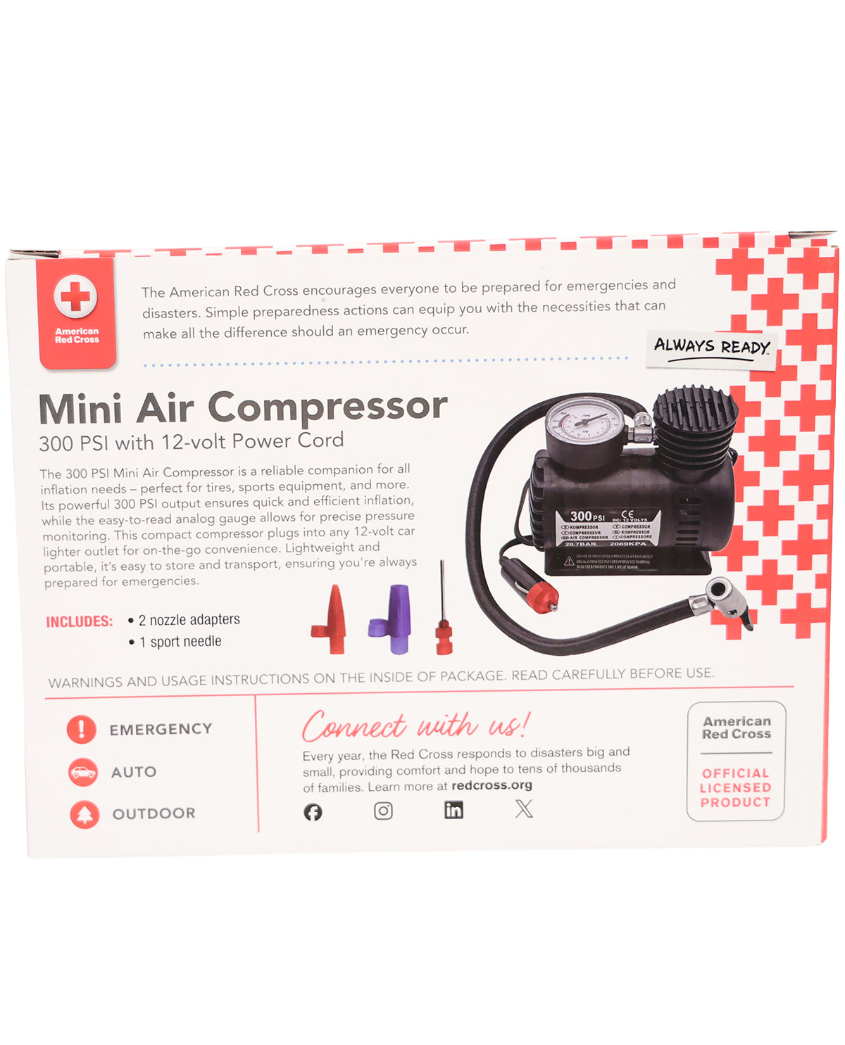 300 Psi 12 Volt Car Mini Air Compressor