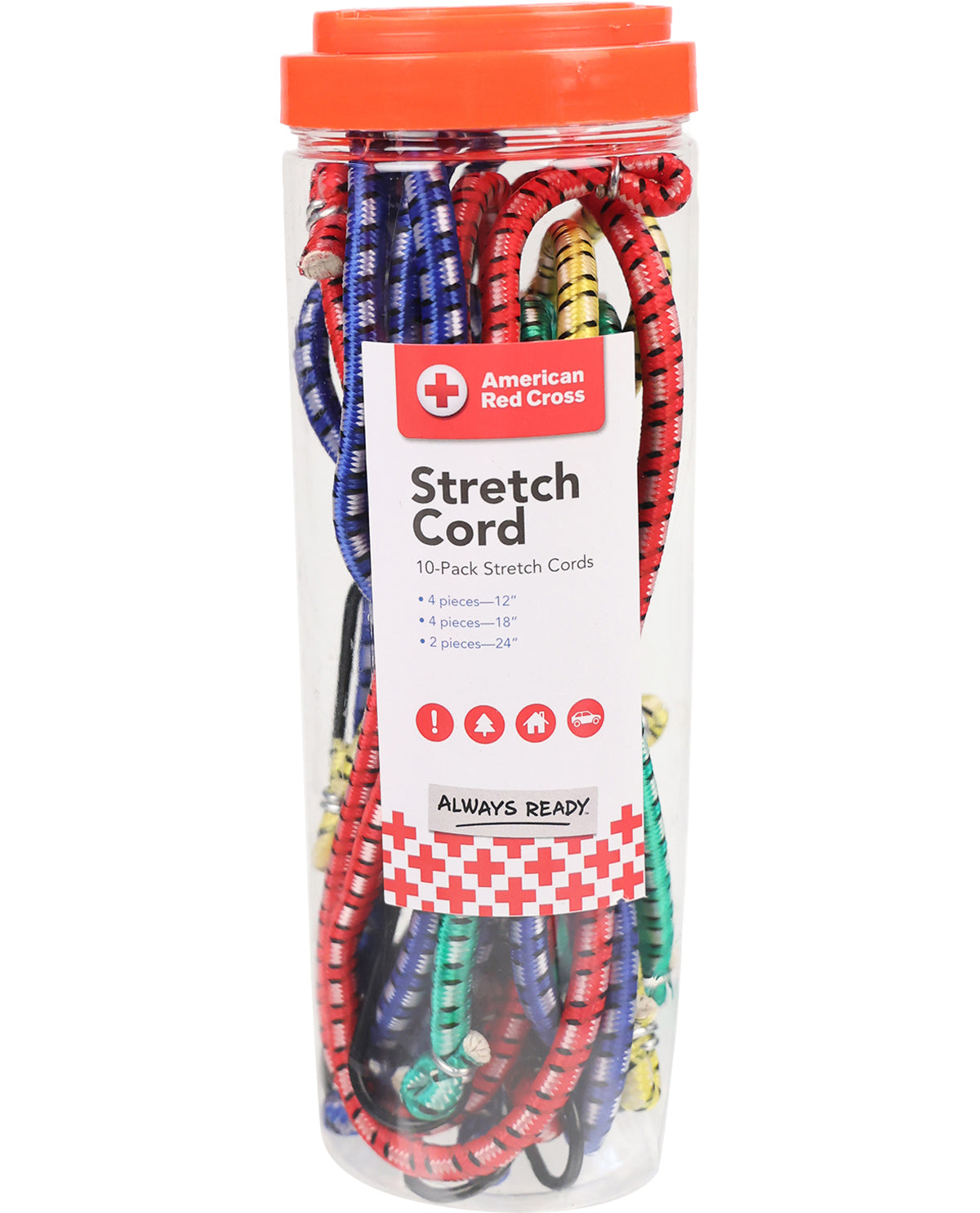 3 Sized 10pk Stretch Cords In Storage Case