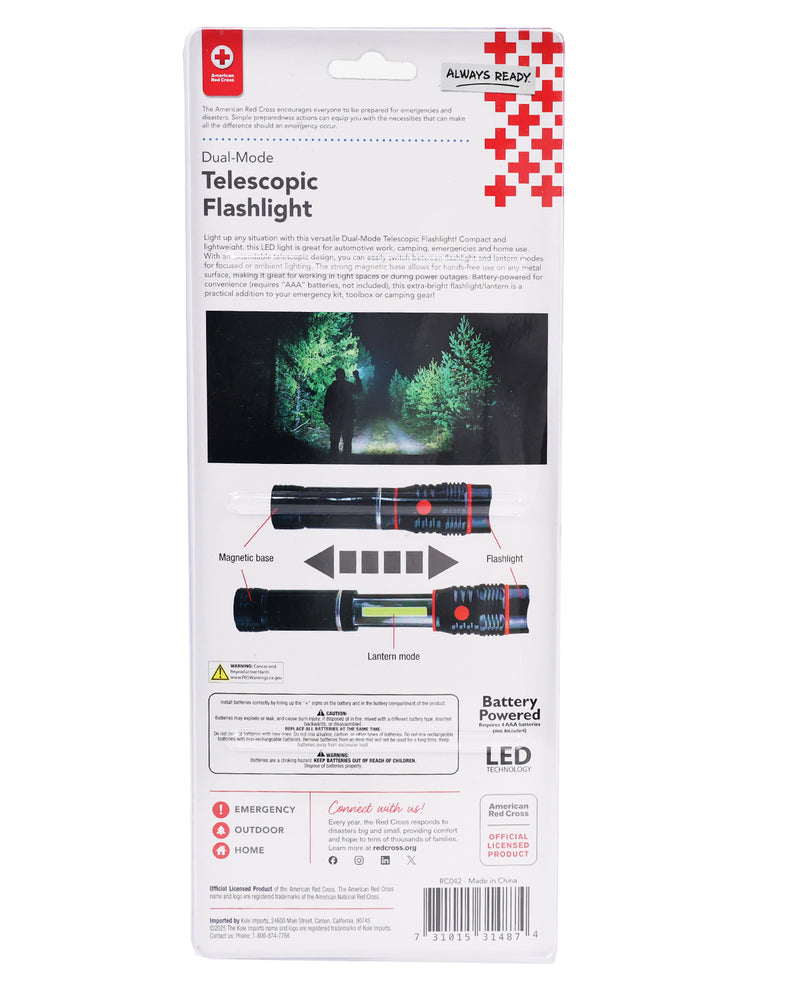 American Red Cross Telescopic Flashlight