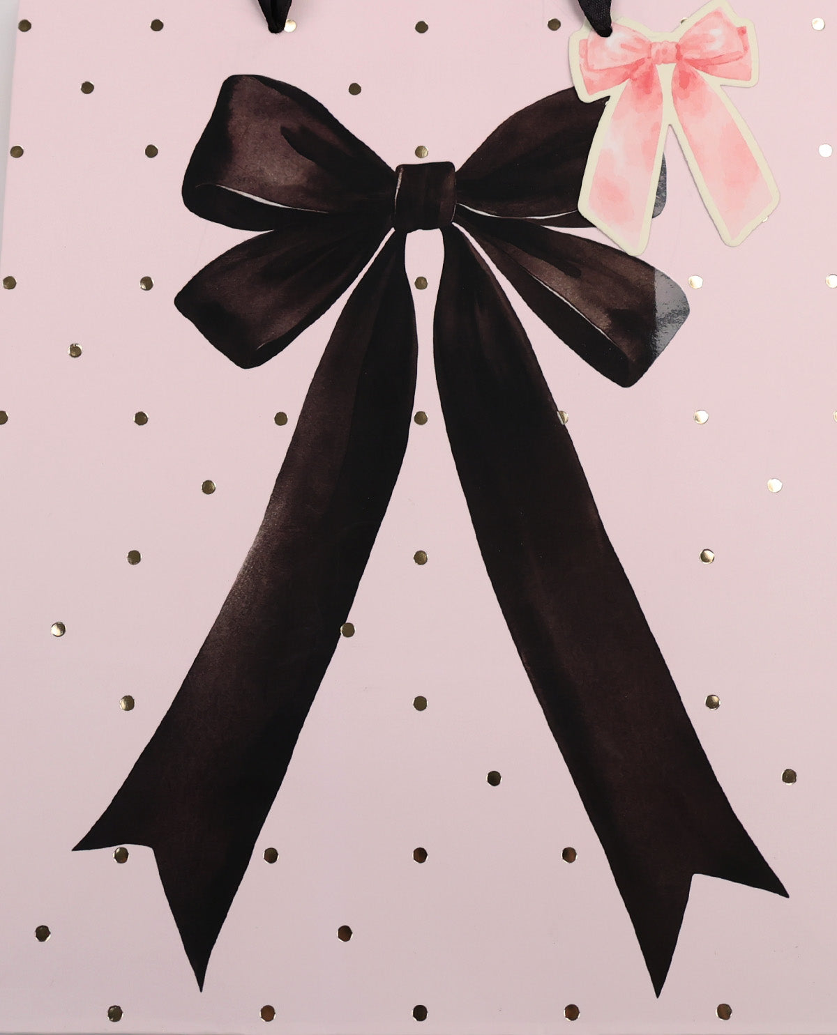 Gift Bags - Pink/Black Bows & Gold Stripes